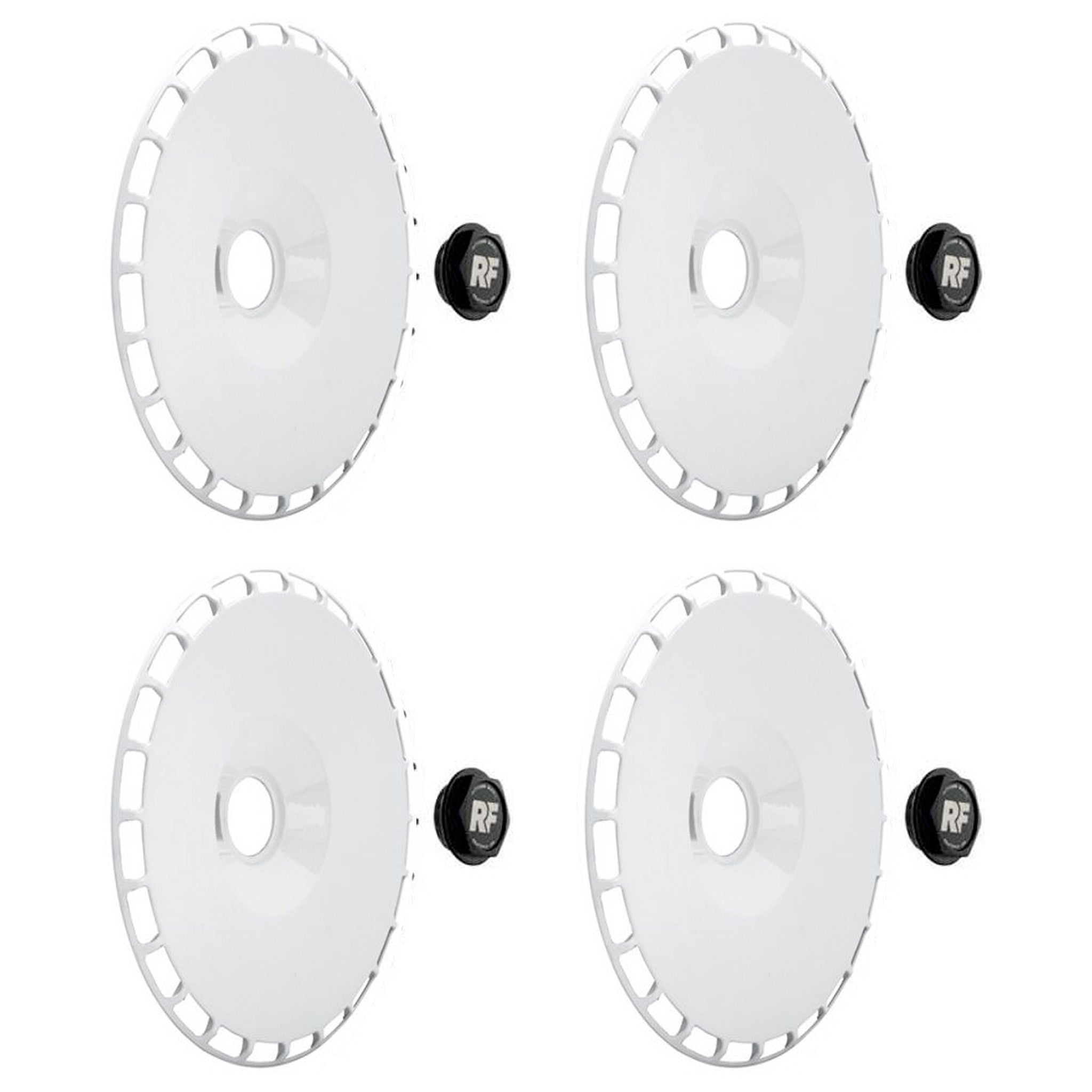 Rotiform 19" AeroDisc & Hex Nut Kit White (Suit LAS-R, BUC-M, RSE)