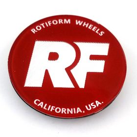 Rotiform Hex Centre Cap Insert w. RF logo (Red w. Chrome Logo) *Suit Hex Caps ONLY* - MODE Auto Concepts