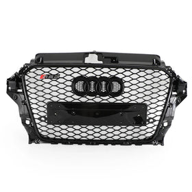 Exon RS3 Style Black Honeycomb Grille for Audi A3/S3 (8V) PFL 2014-2016 - MODE Auto Concepts