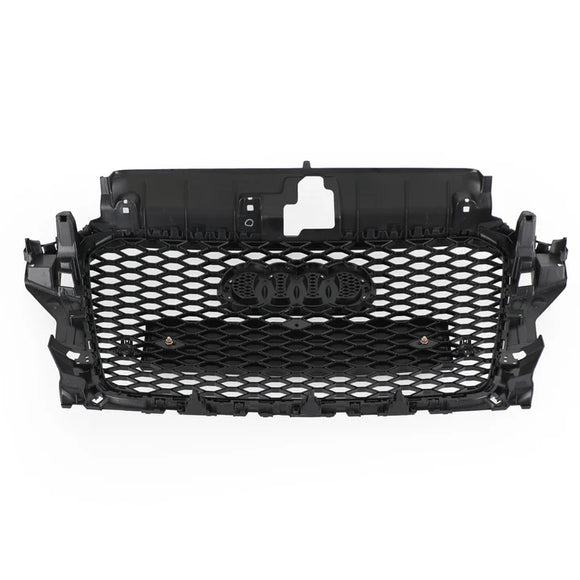 Exon RS3 Style Black Honeycomb Grille for Audi A3/S3 (8V) PFL 2014-2016 - MODE Auto Concepts