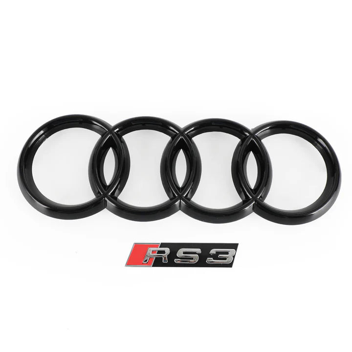 Exon RS3 Style Black Honeycomb Grille for Audi A3/S3 (8V) PFL 2014-2016
