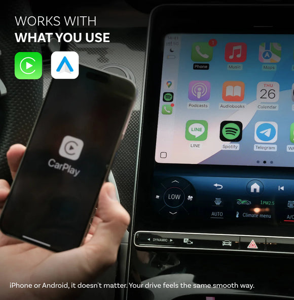 VOLT Auto V2.0 Mini Cube Wireless CarPlay & Android Adapter (Convert Wired to Wireless)