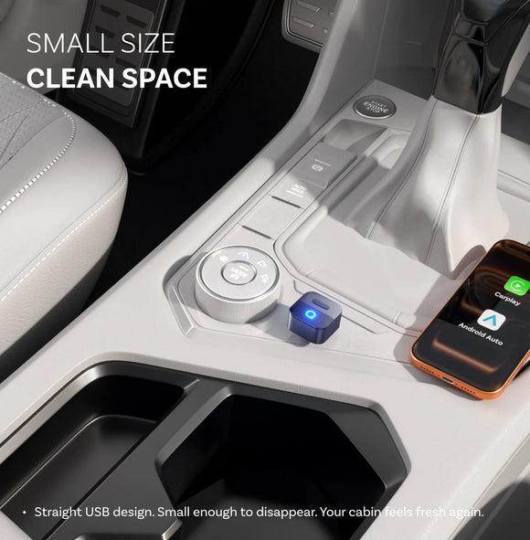 VOLT Auto V2.0 Mini Cube Wireless CarPlay & Android Adapter (Convert Wired to Wireless)
