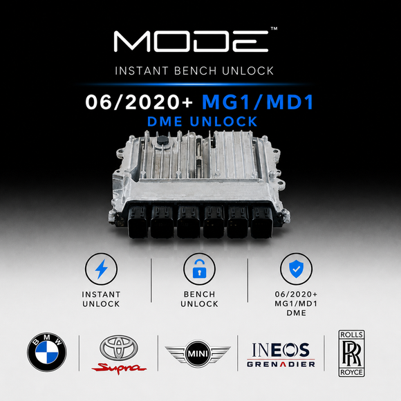 MODE Instant Bench Unlock Service for MDG1 BOSCH BMW DDE8/DME8 Locked 06/2020-Current S58 S63 B46 B48 B58 N63 G Series DME ECU