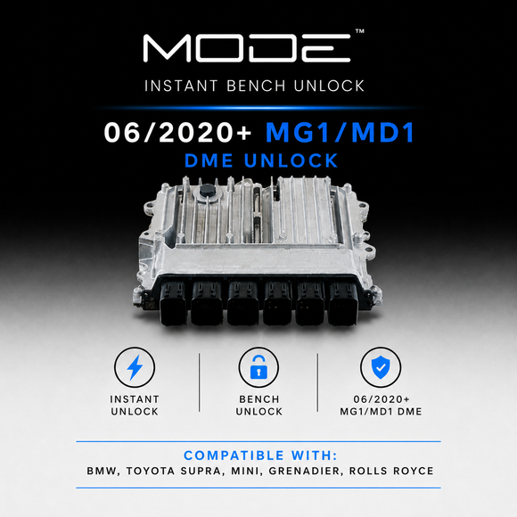 MODE Instant Bench Unlock Service for MDG1 BOSCH BMW DDE8/DME8 Locked 06/2020-Current S58 S63 B46 B48 B58 N63 G Series DME ECU