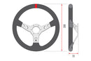 Motorsport Steering Wheel 196 Black Leather 350mm Deep Dish - MODE Auto Concepts