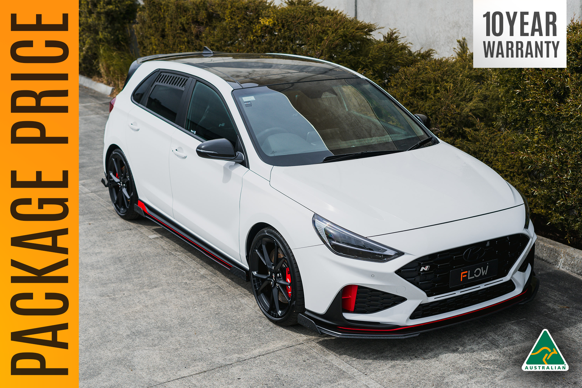FLOW Designs  i30N Hatch PDE V6 FL2 2025 Full Lip Splitter Set - MODE Auto Concepts