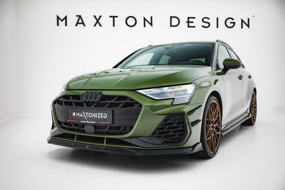 Maxton Design Front Splitter for V.3 Audi S3 / A3 S-line Sportback / Sedan 8Y Facelift