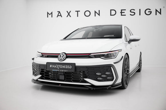 Maxton Design Front Splitter for V.4 Volkswagen Golf GTI / GTE / R-Line Mk8 Facelift