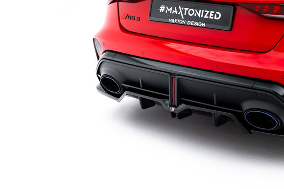 Maxton Design Rear Splitter (with vertical bars) V.1 Audi RS3 Sedan 8Y Facelift