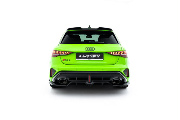 Maxton Design Rear Splitter (with vertical bars) V.2 Audi RS3 Sportback 8Y Facelift