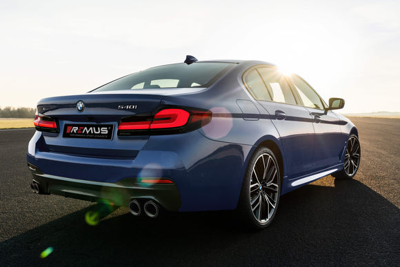 REMUS Performance Exhaust System Axle-back-system L/R for BMW 5 Series G30 (G5L) Sedan / G31 Touring incl. (EC-) approval - MODE Auto Concepts