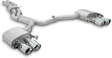 REMUS Performance Exhaust System Axle-back system L/R: sports silencer with 1 integrated flap and middle silencer, incl. EC type approval - MODE Auto Concepts