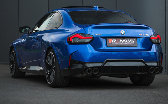 REMUS Performance Exhaust System BMW M240i G42 Axle-back exhaust system L/R quad: Sport exhaust centered incl. (EC-) approval - MODE Auto Concepts