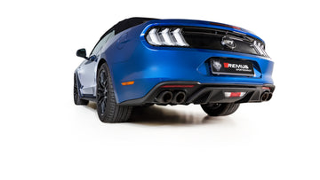 REMUS Performance Exhaust System Cat-back System L/R: Sport exhaust Ford Mustang VI Facelift 5.0l with integrated valves (selectable tail pipes) and EC approval - MODE Auto Concepts