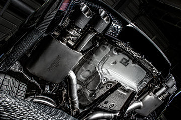 REMUS Performance Exhaust System Exhaust Audi RS6 / RS7 RACING-GPF-Back-System L/R: RACING sport silencer with 1 integrated flap each, RACING front silencer spare pipe and RACING middle silencer spare pipe, NO EC TYPE APPROVAL - MODE Auto Concepts