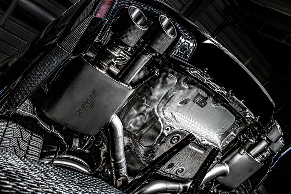 REMUS Performance Exhaust System Exhaust Audi RS6 / RS7 RACING-GPF-Back-System L/R: RACING sport silencer with 1 integrated flap each, RACING front silencer spare pipe and RACING middle silencer spare pipe, NO EC TYPE APPROVAL - MODE Auto Concepts