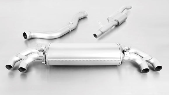 REMUS Performance Exhaust System Exhaust Audi S1 Cat-back style exhaust system, centered for L/R system (selectable tail pipes) and resonated front section, with 2 integrated valves and 2 electronic actuators, incl. EC homologation - MODE Auto Concepts