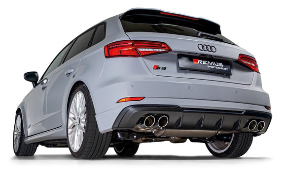 REMUS Performance Exhaust System Exhaust Audi S3 Sportback 8Y Sport GPF-Back style system, incl. (EEC-) approval - MODE Auto Concepts