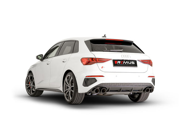 REMUS Performance Exhaust System Exhaust Audi S3 Sportback 8Y Sport GPF-Back style system, incl. (EEC-) approval - MODE Auto Concepts