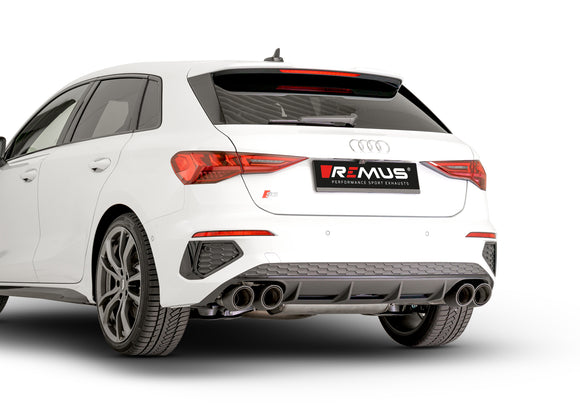REMUS Performance Exhaust System Exhaust Audi S3 Sportback 8Y Sport GPF-Back style system, incl. (EEC-) approval - MODE Auto Concepts