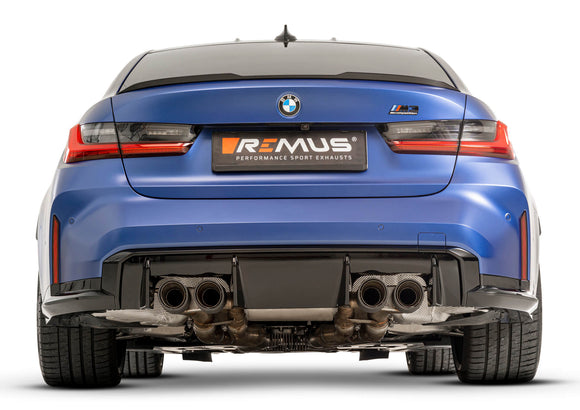 REMUS Performance Exhaust System Exhaust BMW M3/G80 M4/G82 & M3/G80 M4/G82 Competition RACING Downpipe-Back Style System, NO (EEC-) APPROVAL - MODE Auto Concepts