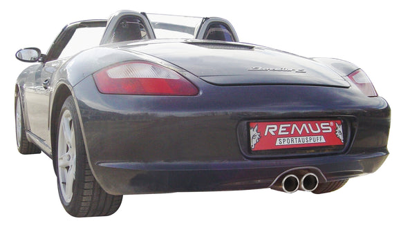 REMUS Performance Exhaust System Exhaust RACING stainless steel sport style for Porsche Boxster 987, Cayman and Cayman S,no catalytic convertor, without homologation - MODE Auto Concepts