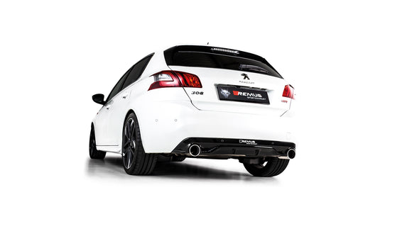 REMUS Performance Exhaust System Peugeot 308 GTI facelift 1.6l RACING style Cat-back-exhaust system upgrade. No (EC-) APPROVAL - MODE Auto Concepts