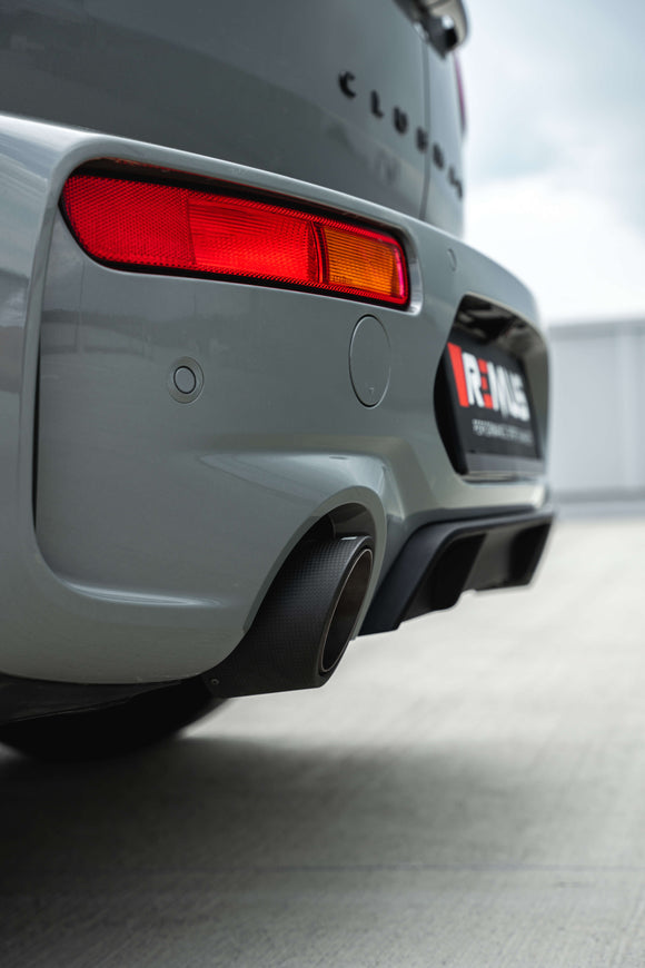 REMUS Performance Exhaust System RACING Cat-Back sport exhaust centered for L/R system for the MINI JCW (selectable tail pipes), no EC approval - MODE Auto Concepts