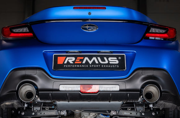 REMUS Performance Exhaust System Racing GPF-back sport exhaust system (absorption principle with tail pipe set) for Subaru BRZ, NO EC approval - MODE Auto Concepts
