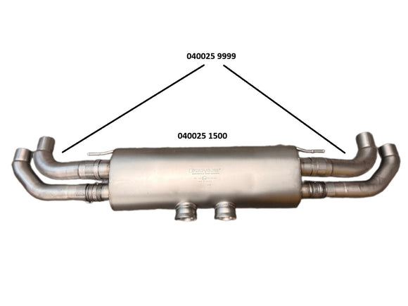 REMUS Performance Exhaust System Sport exhaust centered (absorpion principle) for L/R system - MODE Auto Concepts