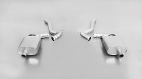 REMUS Performance Exhaust System Sport exhaust Ford Mustang left and stainless steel sport exhaust right (without tail pipes) - MODE Auto Concepts