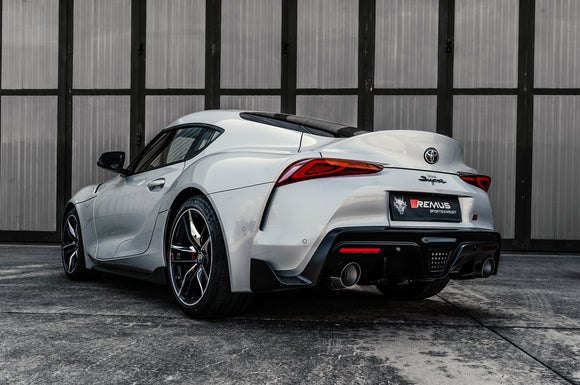 REMUS Performance Exhaust System Toyota GR Supra SPORTS Axle-back Exhaust System with selectable tail pipe tips (incl. -EC homologation) - MODE Auto Concepts