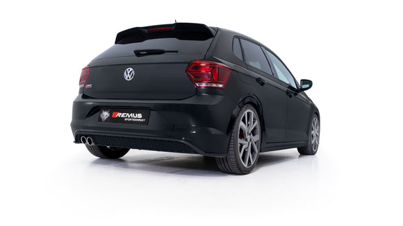 REMUS Performance Exhaust System VW Polo 6 GTI Axle-back-system: Sport exhaust for left-system, Original tube Ø 60 mm - REMUS tube Ø 65 mm, incl. (EC-) approval - MODE Auto Concepts