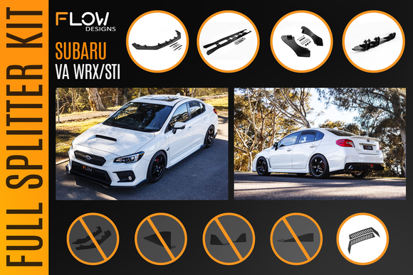FLOW Designs  VA WRX/STI Full Lip Splitter Set - MODE Auto Concepts