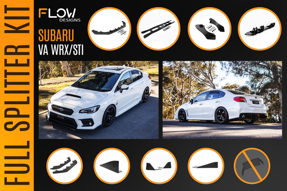 FLOW Designs  VA WRX/STI Full Lip Splitter Set - MODE Auto Concepts