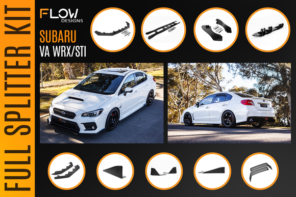FLOW Designs  VA WRX/STI Full Lip Splitter Set - MODE Auto Concepts