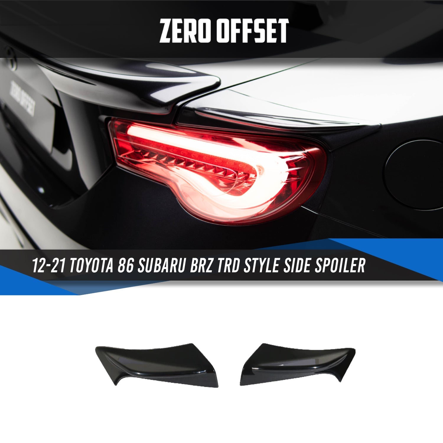 Zero Offset  TRD Style Side Spoiler (2-Pieces) for 12-21 Toyota 86 (ZN6)/Subaru BRZ (ZC6) - MODE Auto Concepts