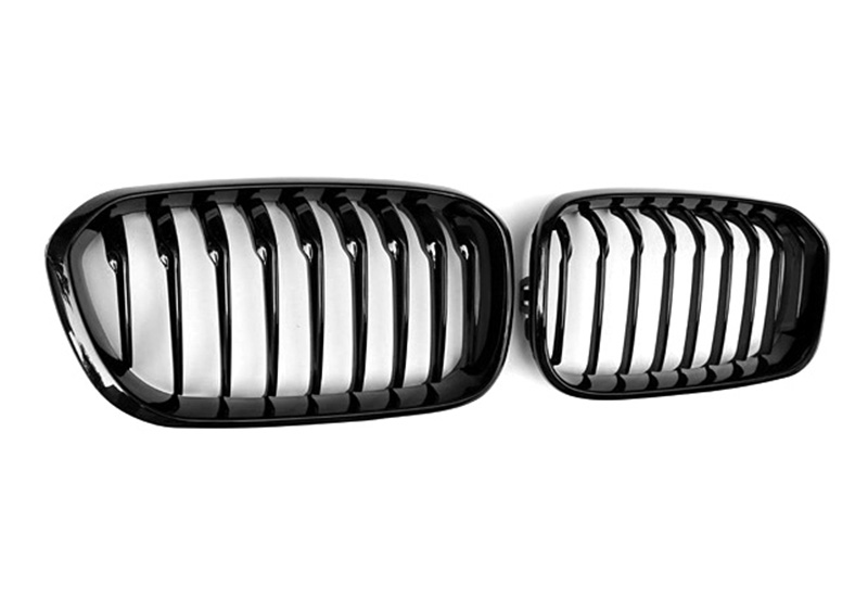 Zero Offset  M Performance Style Gloss Black Grill (Single Slat) For BMW 1 Series F20 15-19 - MODE Auto Concepts