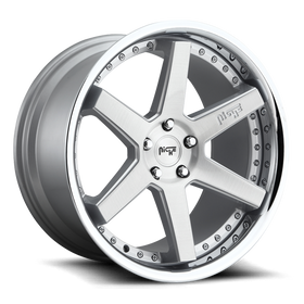 Niche Altair - M193 Brushed Silver w/ Chrome Lip - MODE Auto Concepts