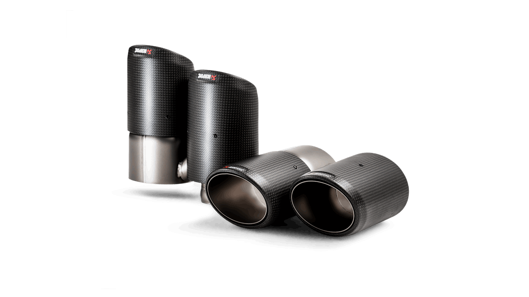 Akrapovič Porsche 536 Cayenne Carbon Tail Pipe Set (Inc. Cayenne, Cayenne S, Turbo & Coupe Turbo S E-Hybrid) - MODE Auto Concepts