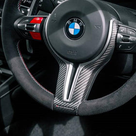 Genuine BMW M Performance Matte Exposed Carbon Fibre Fxx Steering Wheel Trim Insert for BMW 2 Series F22 M3 F30 F32 - MODE Auto Concepts