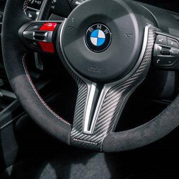 Genuine BMW M Performance Matte Exposed Carbon Fibre Fxx Steering Wheel Trim Insert for BMW 2 Series F22 M3 F30 F32 - MODE Auto Concepts