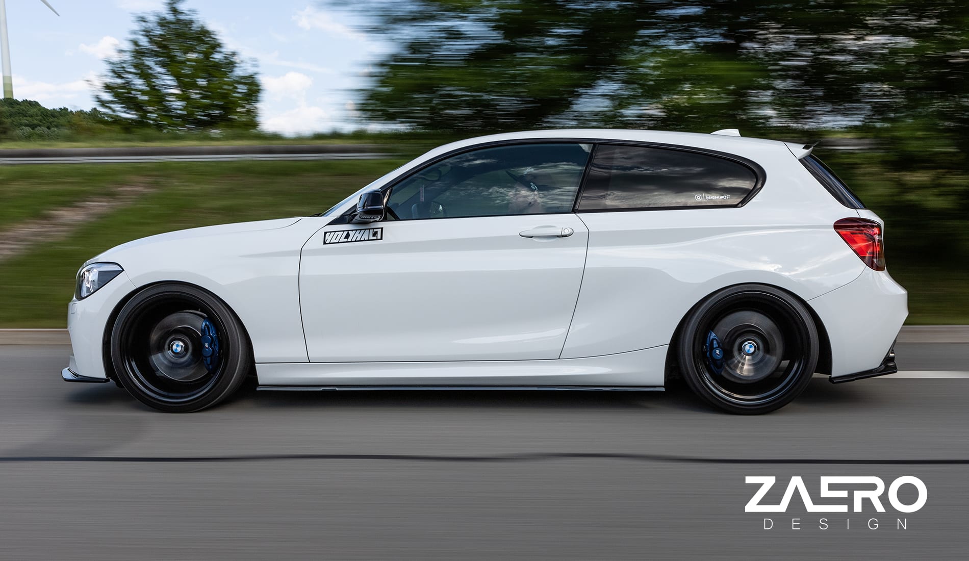 Zaero Designs  EVO-1 Side Splitter for BMW 1 Series F20 (Pre LCI) 12-15 - MODE Auto Concepts