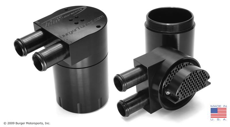Burger Motorsports Turbo Double Baffle Oil Catch Can for E Chassis N55 BMW - MODE Auto Concepts