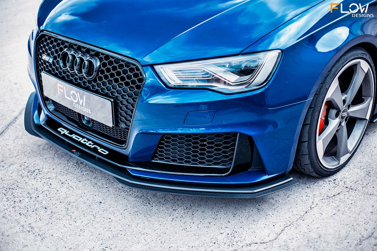 RS3 8V Sportback (PFL) Front Lip Splitter V3 - MODE Auto Concepts