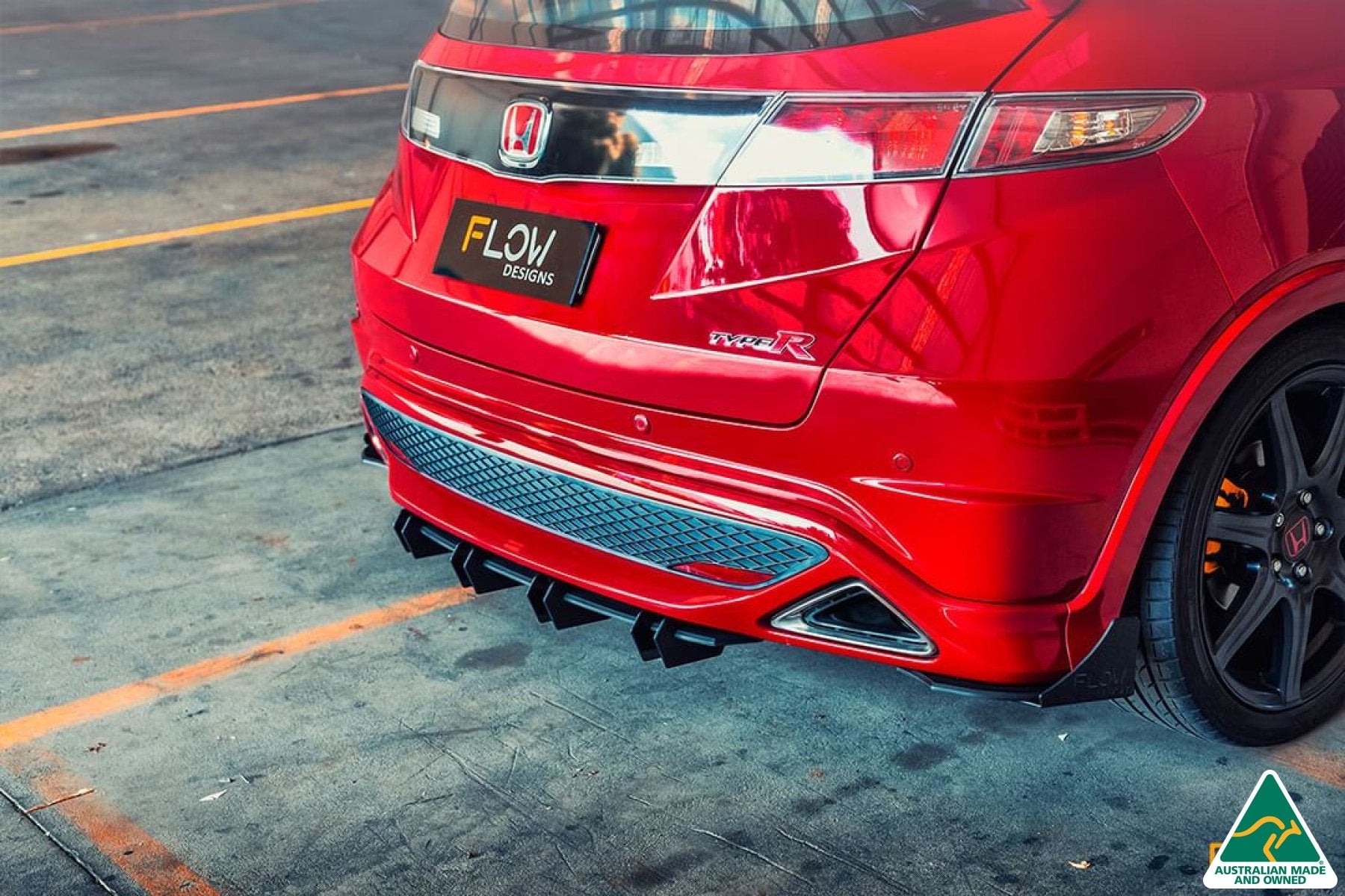 FN2 Civic Type R Flow-Lock Rear Diffuser - MODE Auto Concepts