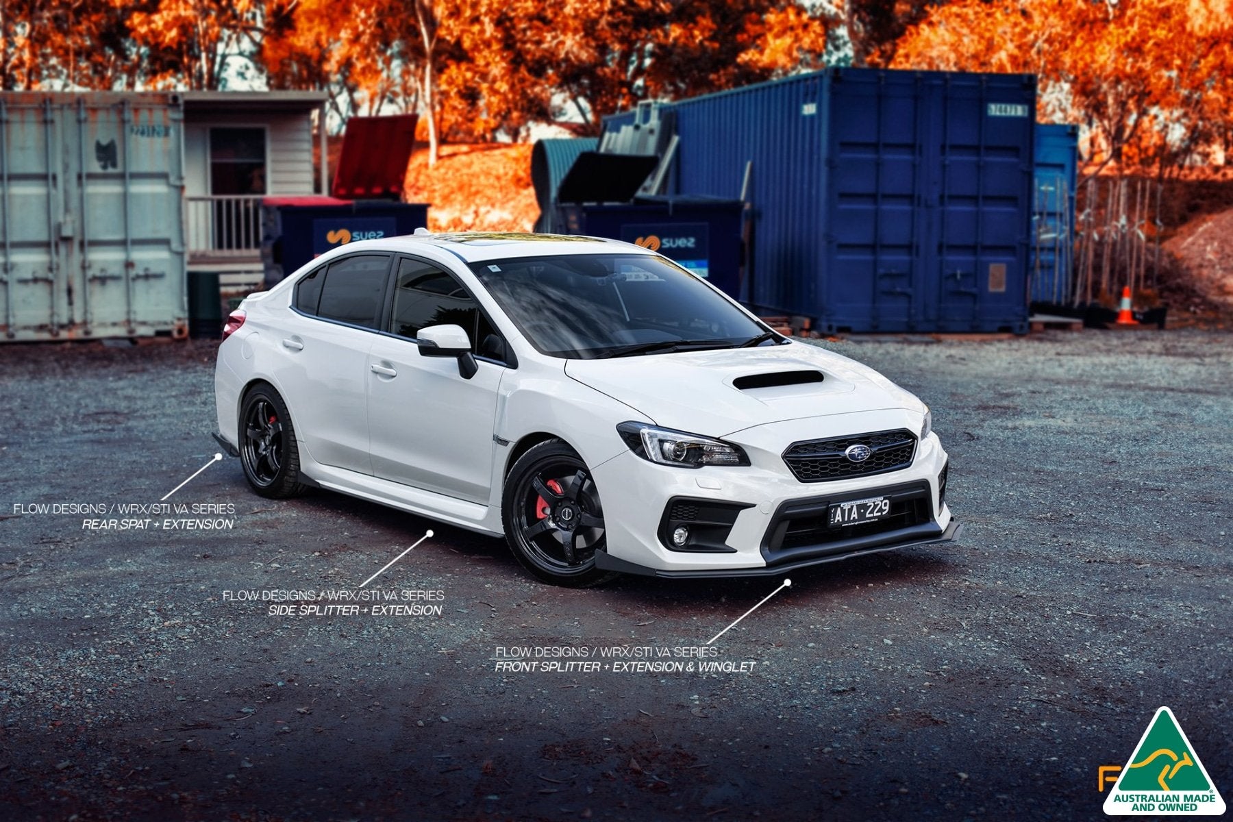 VA WRX & STI Front Lip Splitter V2 - MODE Auto Concepts