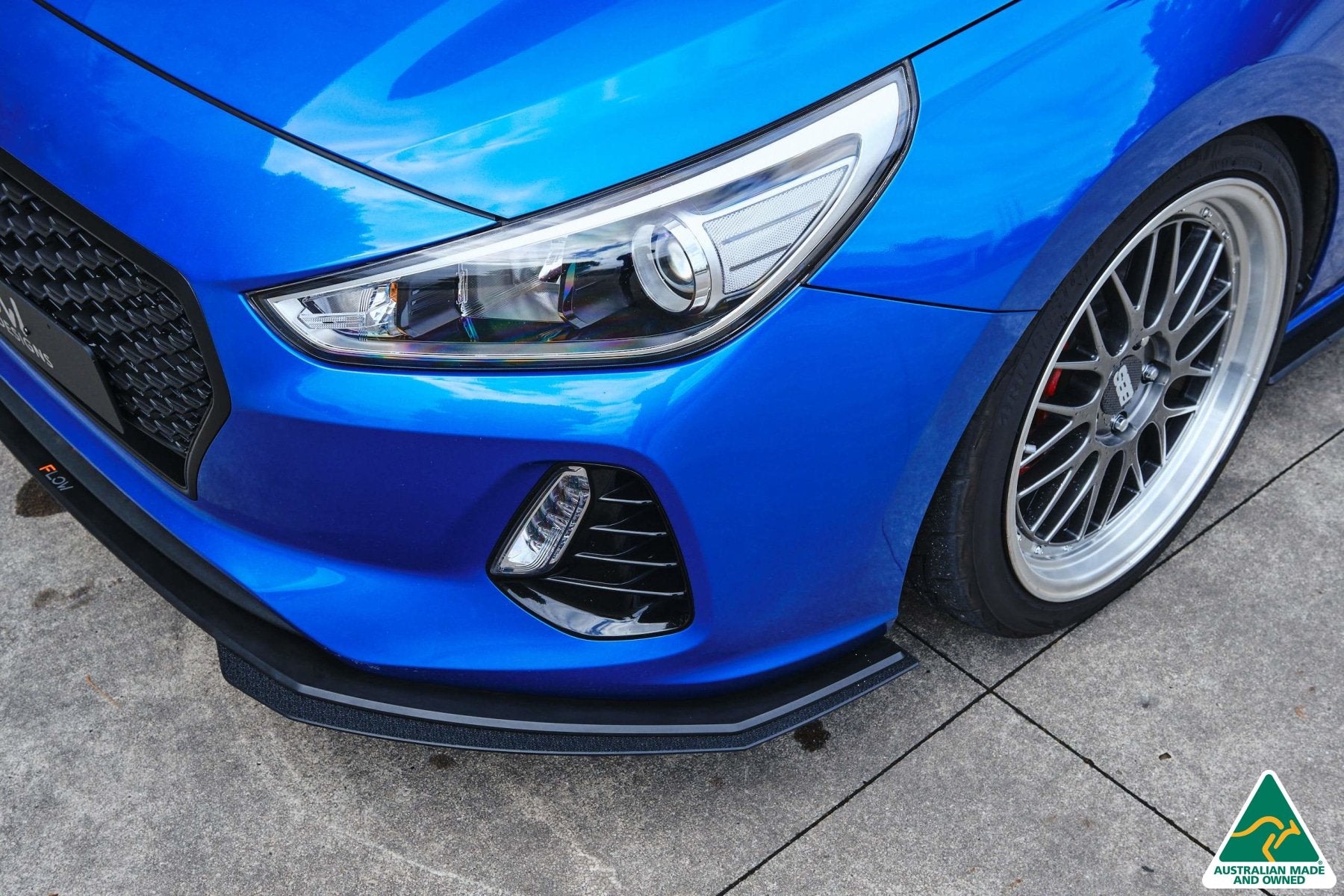 i30 SR Hatch (2017-2018) Front Lip Splitter & Mounting Brace - MODE Auto Concepts