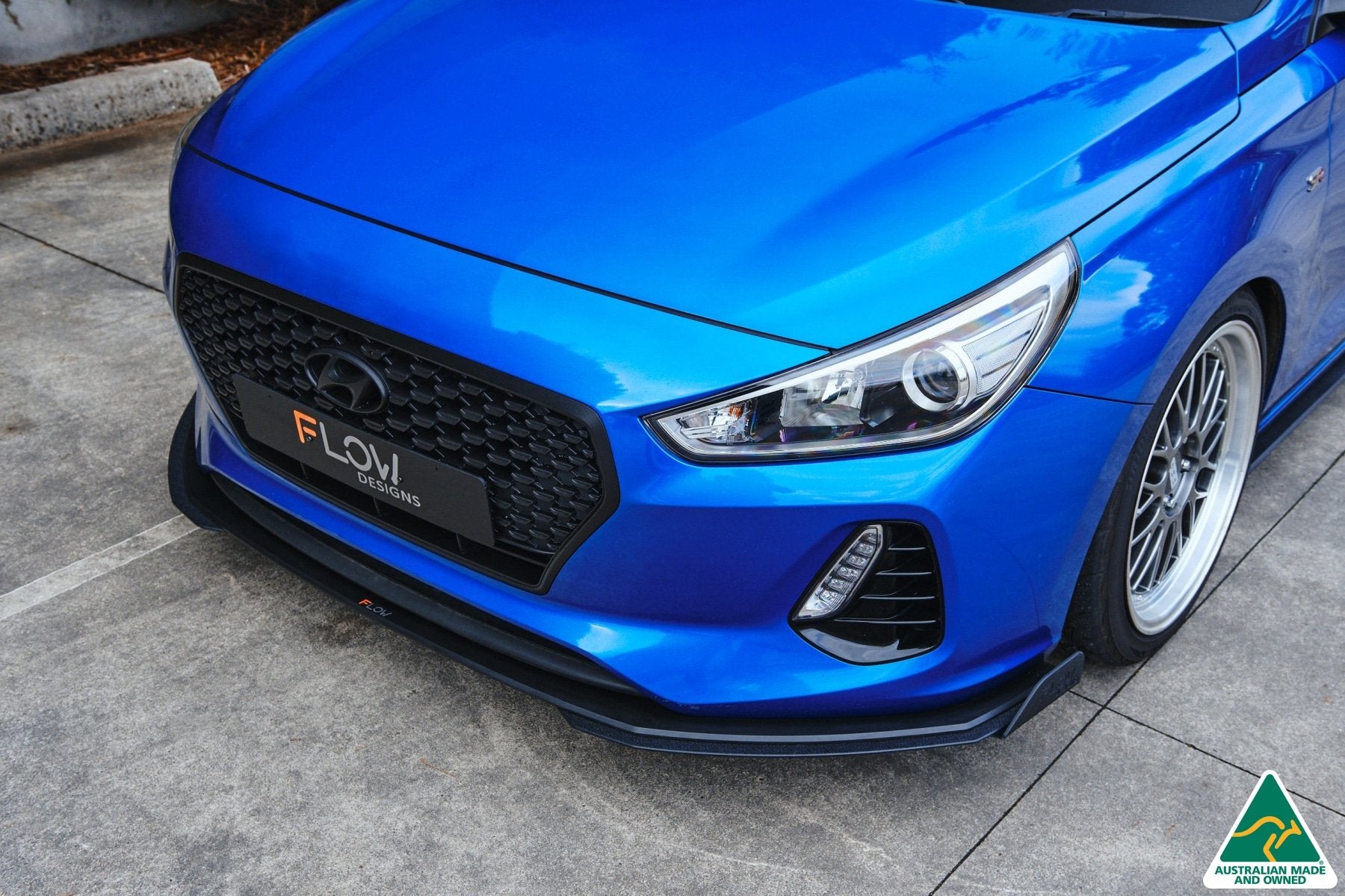 i30 SR Hatch (2017-2018) Front Lip Splitter & Mounting Brace - MODE Auto Concepts